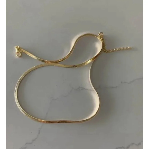 2mm Herringbone Necklace | Yellow Gold Plated 925 Sterling Silver - Picture 10 of 15